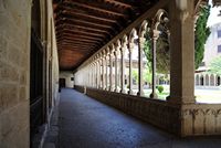 The Franciscan monastery in Palma de Mallorca - Gallery of the cloister. Click to enlarge the image in Adobe Stock (new tab).